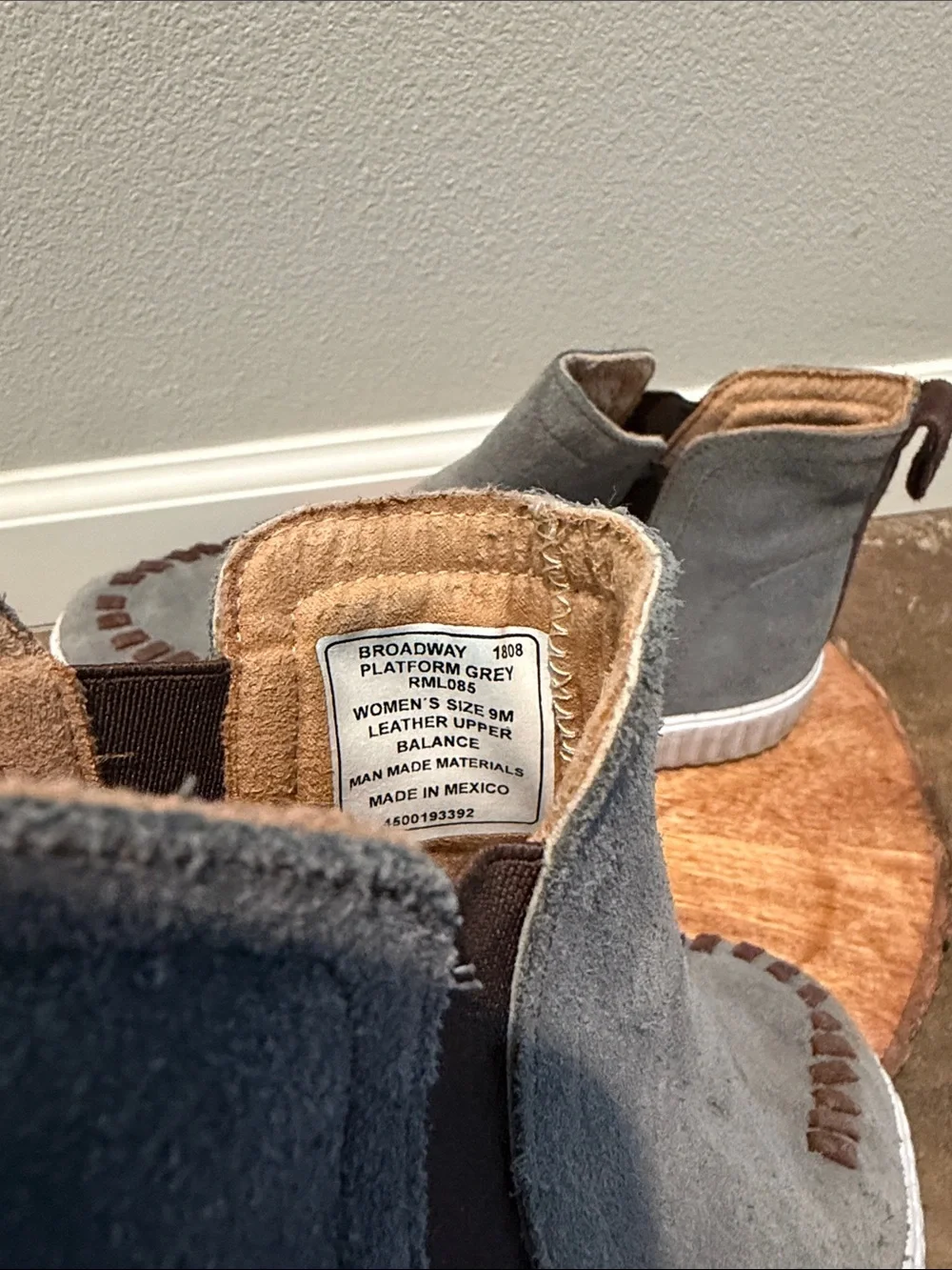 Women's Grey Slip-On Suede Casual Shoes with White Sole